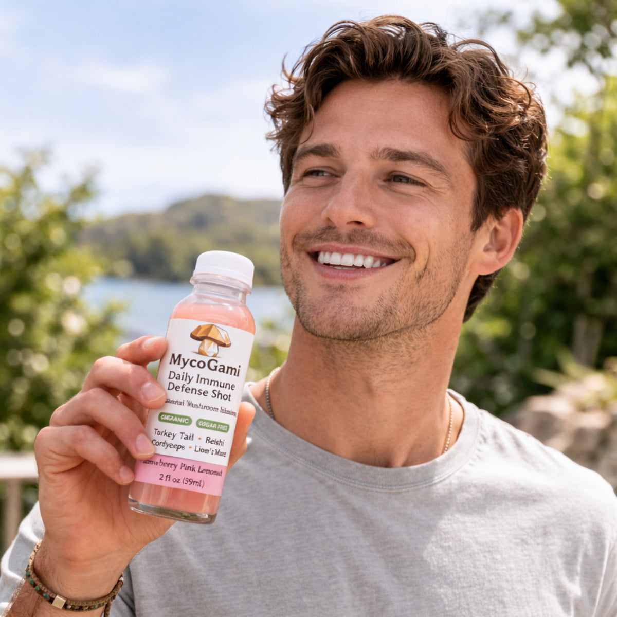 Man holding MycoGami