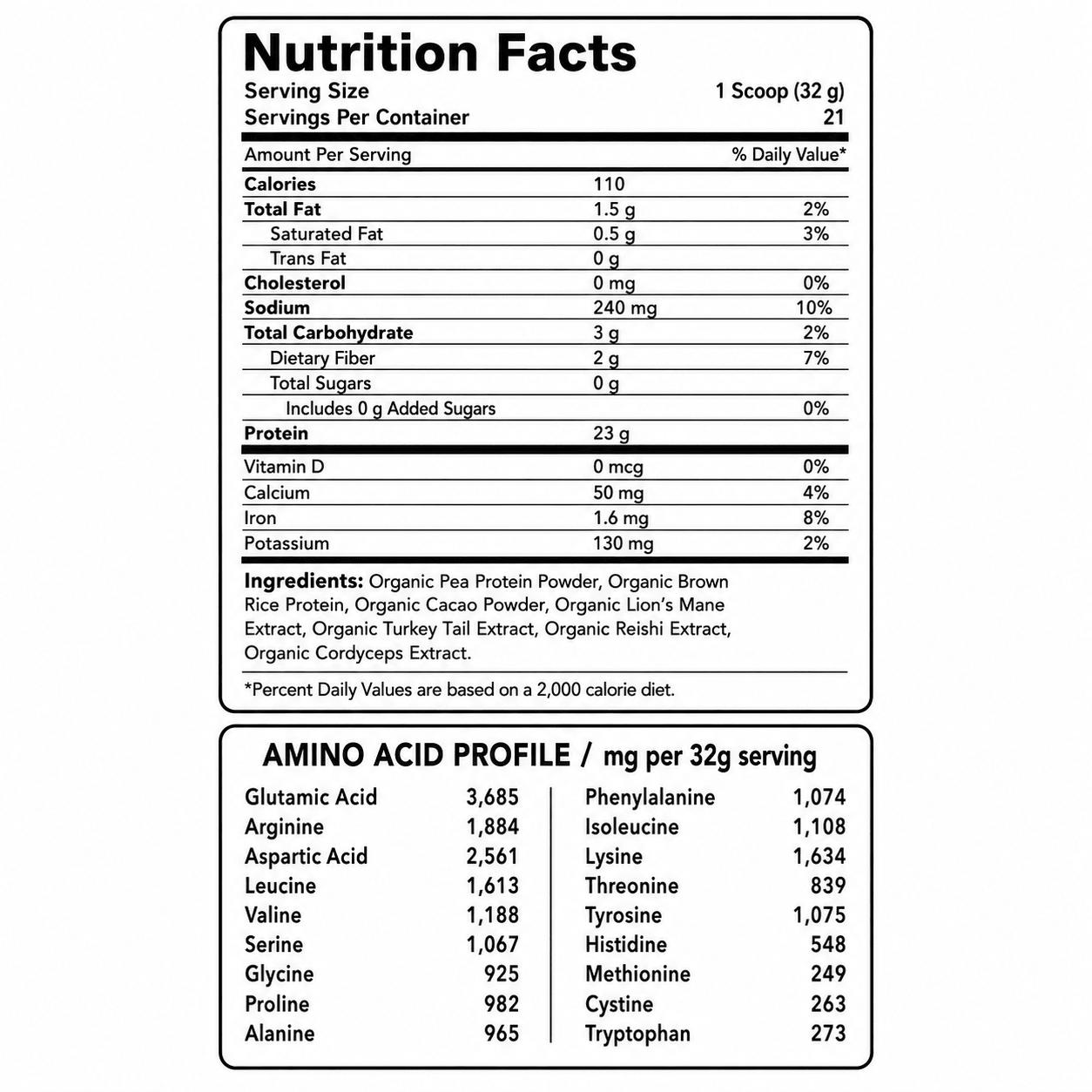 MycoGami Organic Mushroom Plant Protein - Cacao - MycoGami