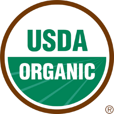 USDA Organic logo with green and brown colors on a white background