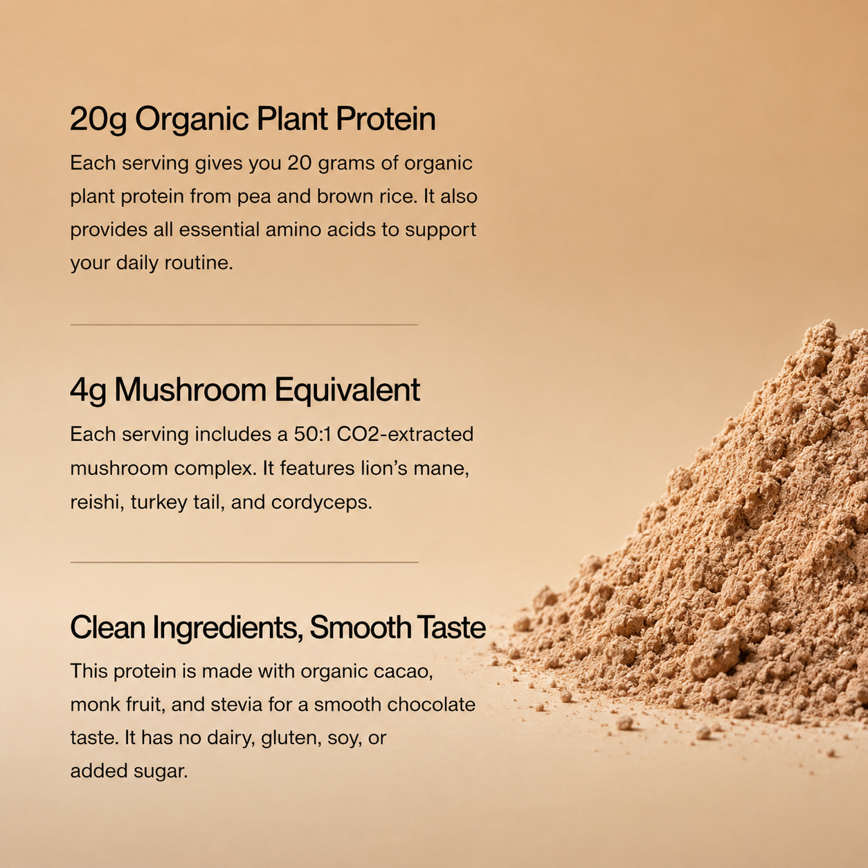 MycoGami Organic Mushroom Plant Protein - Cacao
